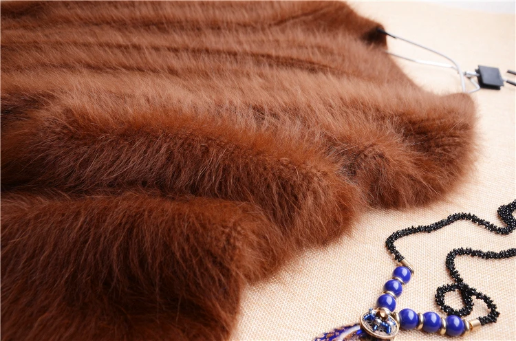 

ladies women fashion crop top short style mink cashmere loose cardigans angora rabbit fur knitted jacket coat autumn winter pull