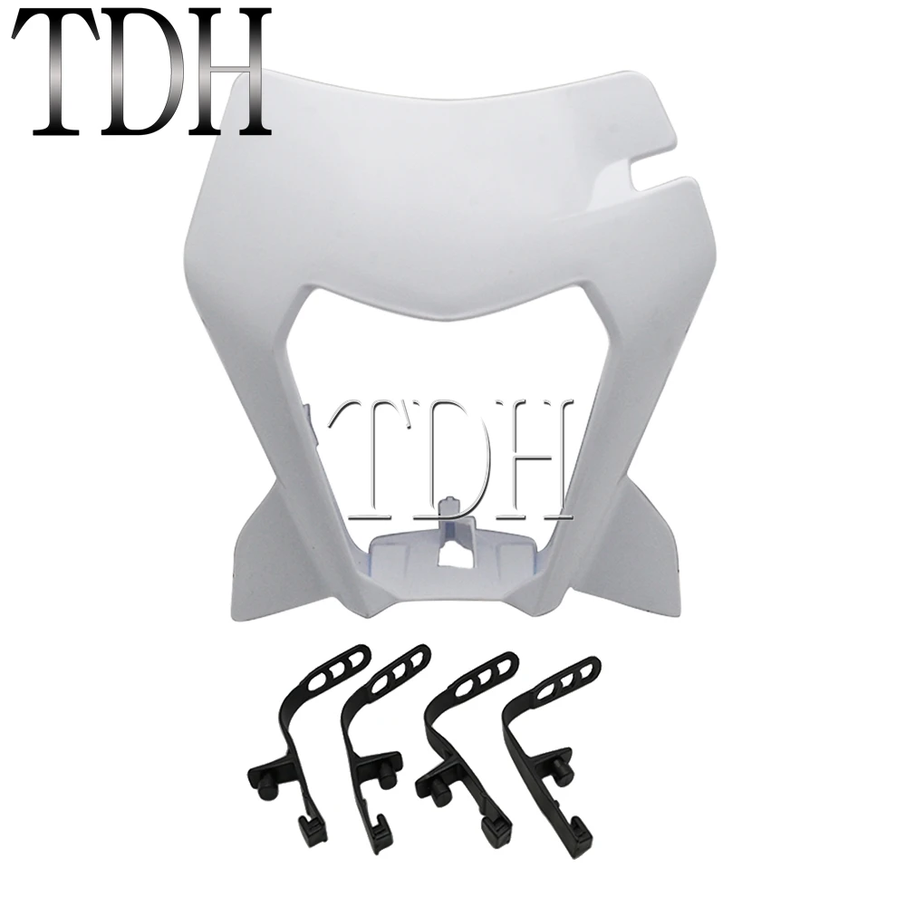 

12V LED Motorcycle Enduro Headlight Head Light Fairing Mask Cover For 250 300 350 450 TE TC FE TX EXC Six Days TPI MX Dirt Bike