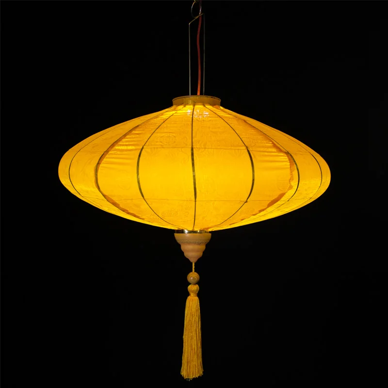 

Mid Autumn Festival antique lantern hanging retro decoration Vietnamese creative handmade fabric flying saucer Japanese lantern