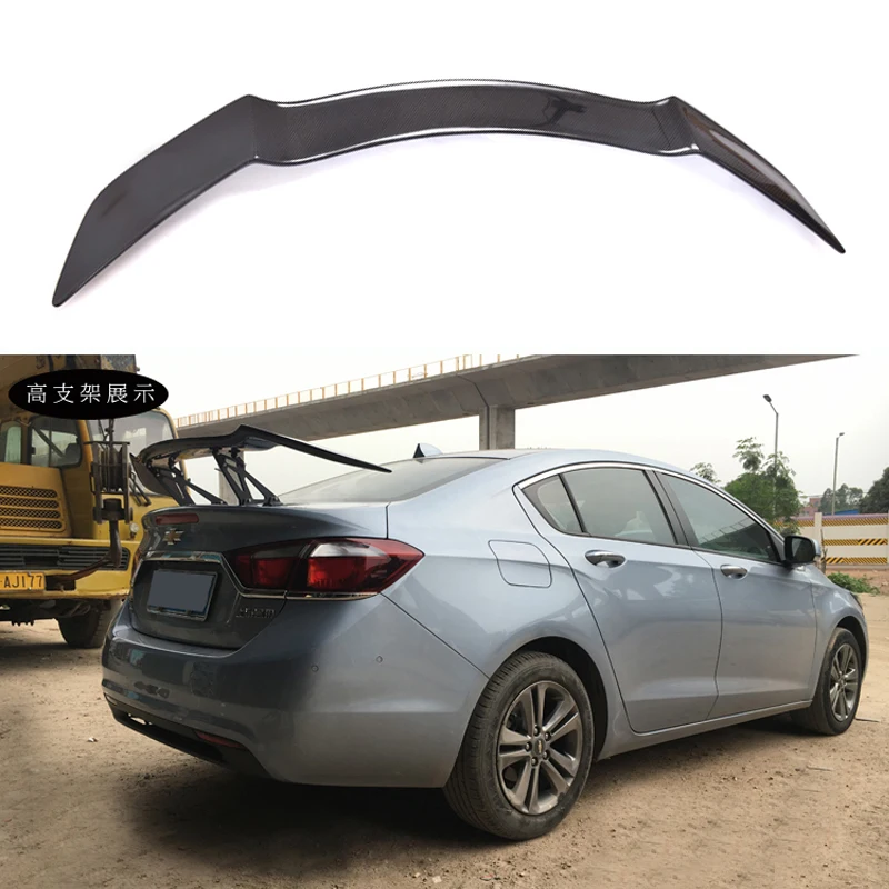 

For Chevrolet Cruze Spoilers GT Style Car Tail Wing Decoration High Quality Black Carbon Fiber Rear Trunk Spoiler 2009-UP