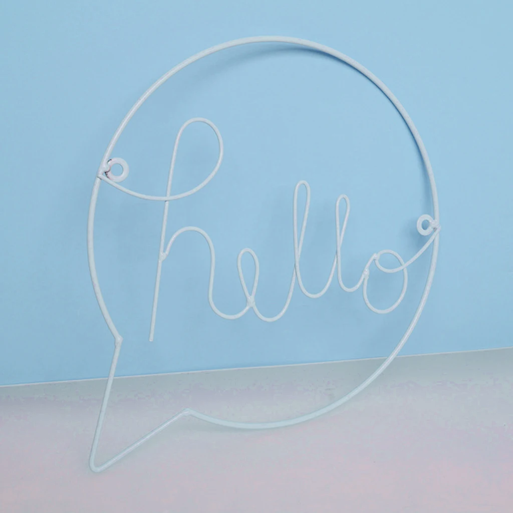 Настенные художественные железные настенные Hello Letters настенные Стикеры для детской комнаты подвесные украшения в скандинавском стиле знак прихожей знак Добро Пожаловать Знак