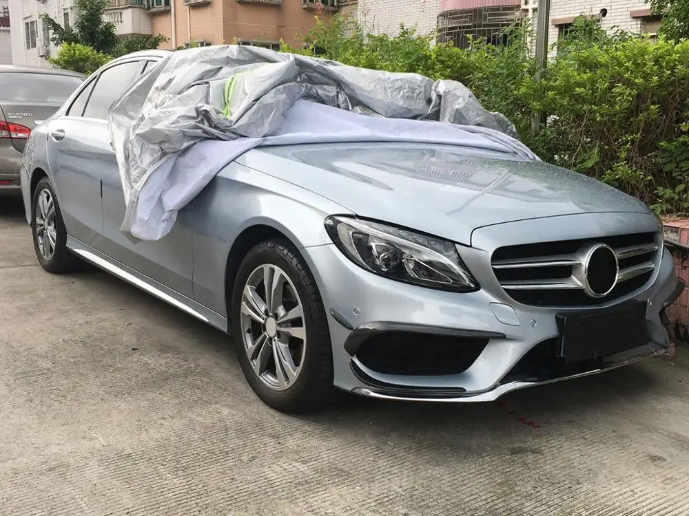 Разветвитель для Mercedes W205 из углеродного волокна Benz C Class C205 C43 AMG Sport 2015 + C180 C200 C250 |