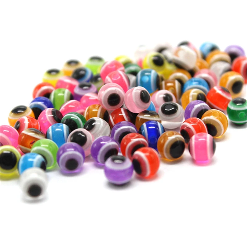 30pcs 5/6/8mm Fish Eye Fishing Beads Mixed Color Carolina Rigs Taxes Rigs Fishing  Acrylic Beads DIY Kit Bass Fishing Tackle