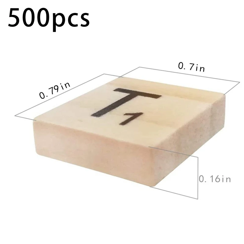 Лучшие 500 шт. скраббл буквы для рукоделия деревянные плитки DIY подарки украшения