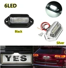 1 шт 12V-24V 6 светодиодов лицензии интерьер шаг белая лампа номерной знак тег светильник лодка прицеп оптовая продажа