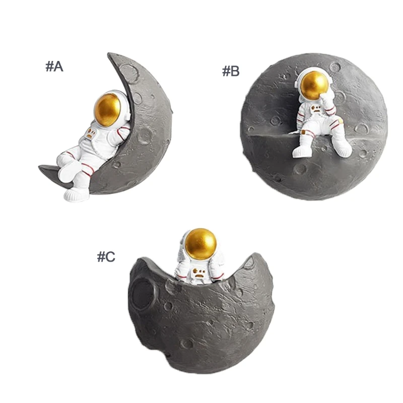 Скандинавская креативная 3D статуэтка астронавта и Луны из смолы подвесная