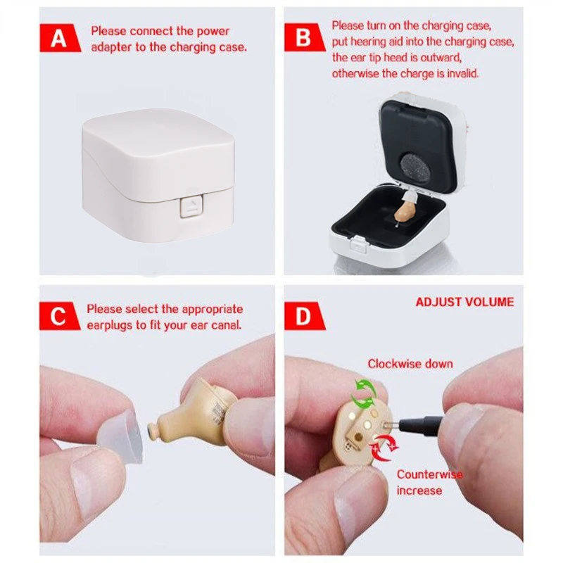 Слуховой аппарат Перезаряжаемые средство громкоговорящей связи мини слуховой