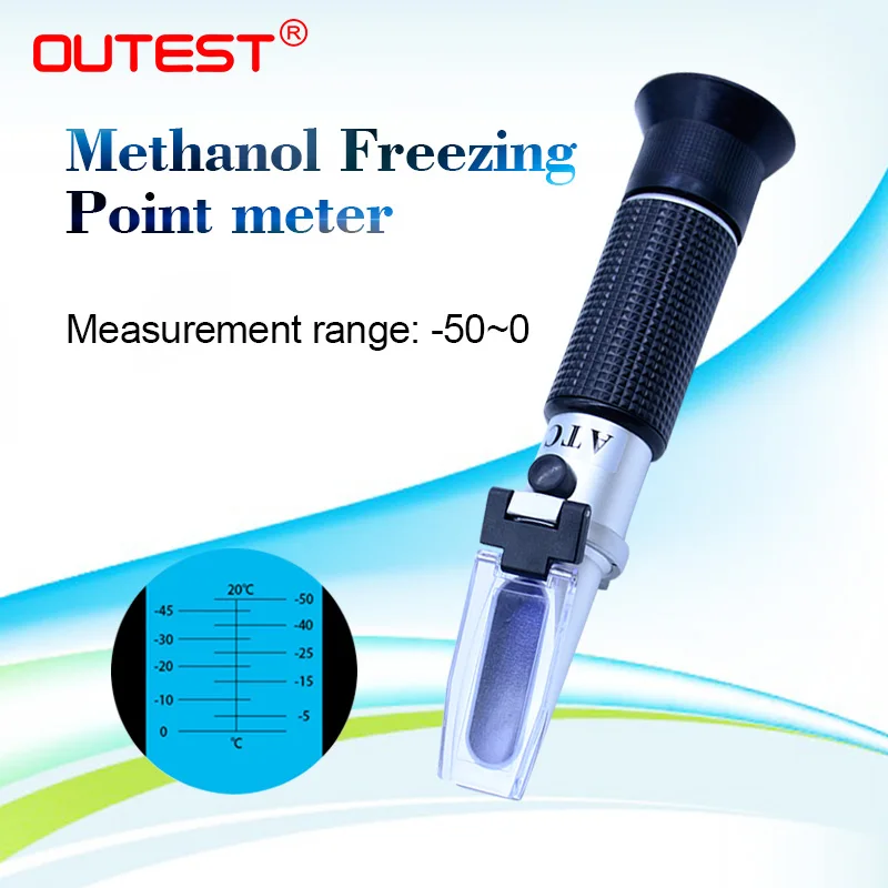 Портативный рефрактометр тестер антифриза на метанол 50 ~ 0 RZ127|Рефрактометры| |