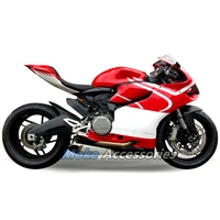motorcycle fairings kit fit for ducati 899 1199 2012 2014 bodywork set high quality abs injection red white3