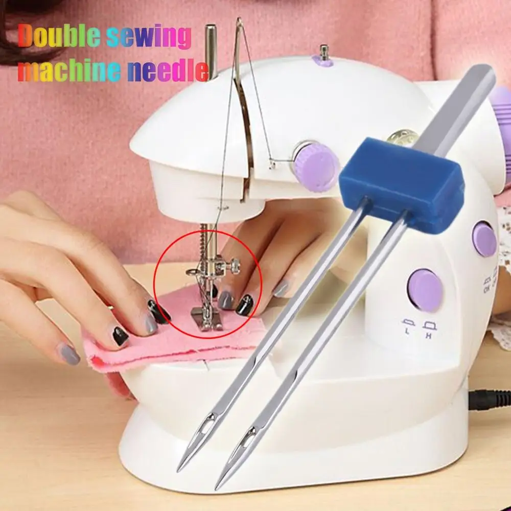 

3Pcs Double Twin Needle Sewing Machine Needles Pins Clothing Decor Needlework Craft Size 2.0/90 3.0/90 4.0/90