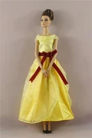 16 bjd accessories fashion yellow bowknot dresses for barbie doll clothes outfits princess party gown for 16 dolls toys gifts