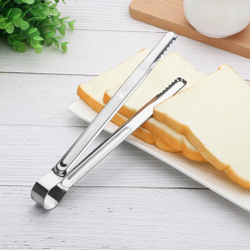 

Stainless Steel Barbecue Grilling Food Clip Kitchen Cooking Ice Cube Tongs Tool