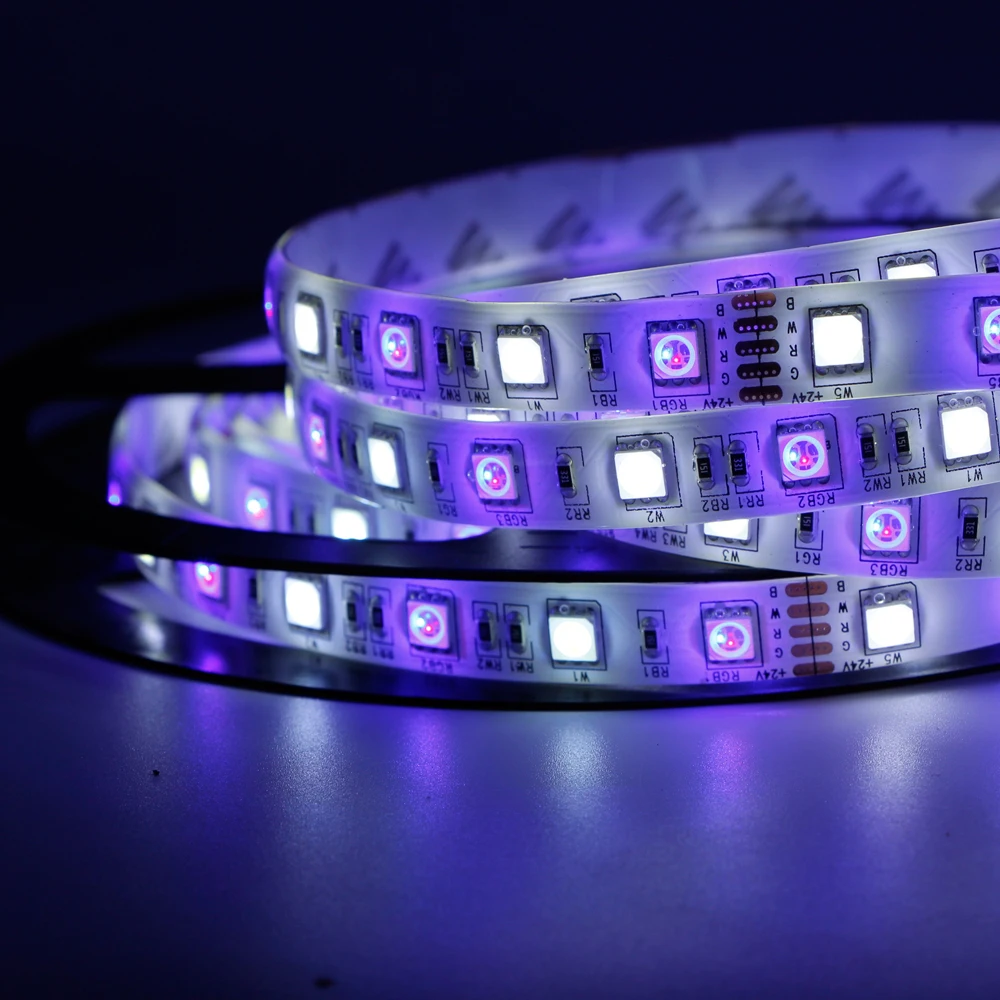 Водонепроницаемая светодиодная ленсветильник SMD 2835 5730 5050 5054 RGB 5 м 12 В 24