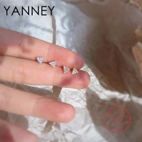 yanney silver color goldsilver exquisite shiny triangular zircon stud earrings for womens fashion party jewelry gifts