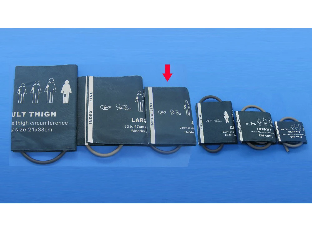 10 шт. нейлоновые манжеты для измерения артериального давления размер 25-35 см |