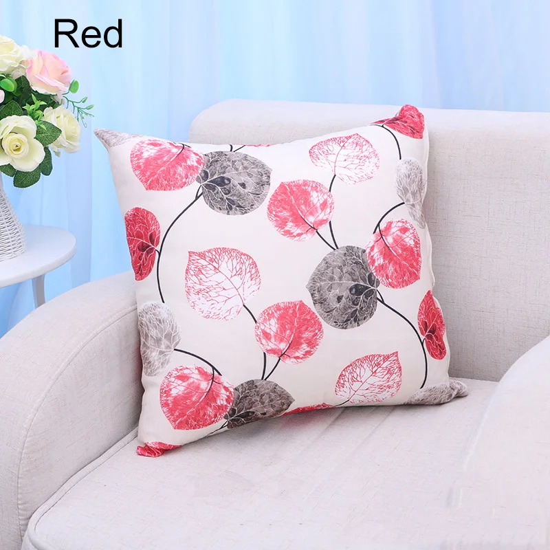 Новейшая бархатная наволочка с рисунком искусственных листьев квадратная