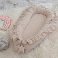 5090cm baby nest bed newborn cotton crib baby cot crib lace mattress removable baby crib nest bassinet for baby