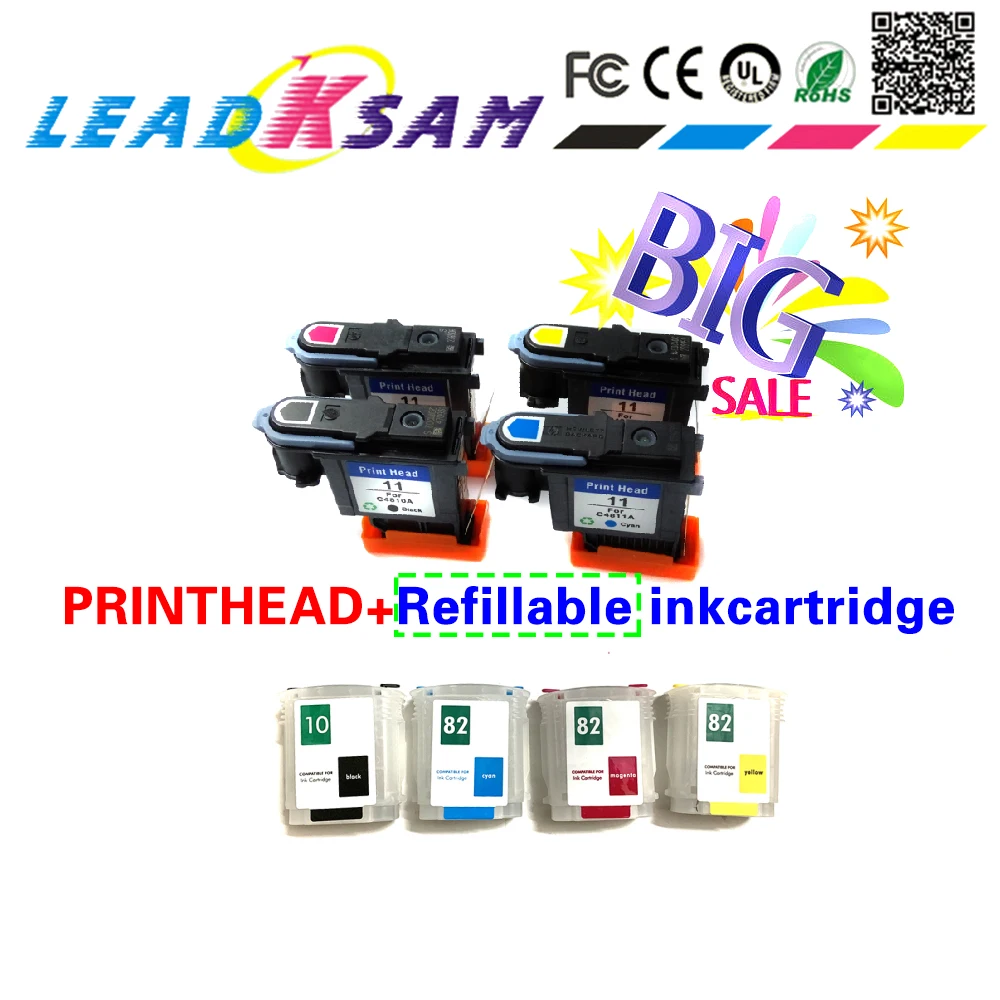 Чернильный картридж hp10 hp82 design jet 70 100 110 500 510 500PS C4810A C4811A C4812A C4813A 11 шт.|Чернильные