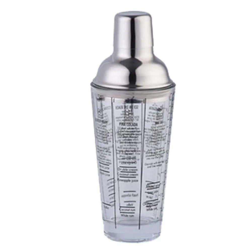 

2 Sizes Cocktail Mixer Glass Champagne Wine Beverage Mixer Bottle Cup Shaker Bar Bartender With Tool Glass Stainless Steel