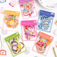 40pcsset cartoon animal stickers cute hand account waterproof self adhesive diy decorative stickers stationery sticker pack