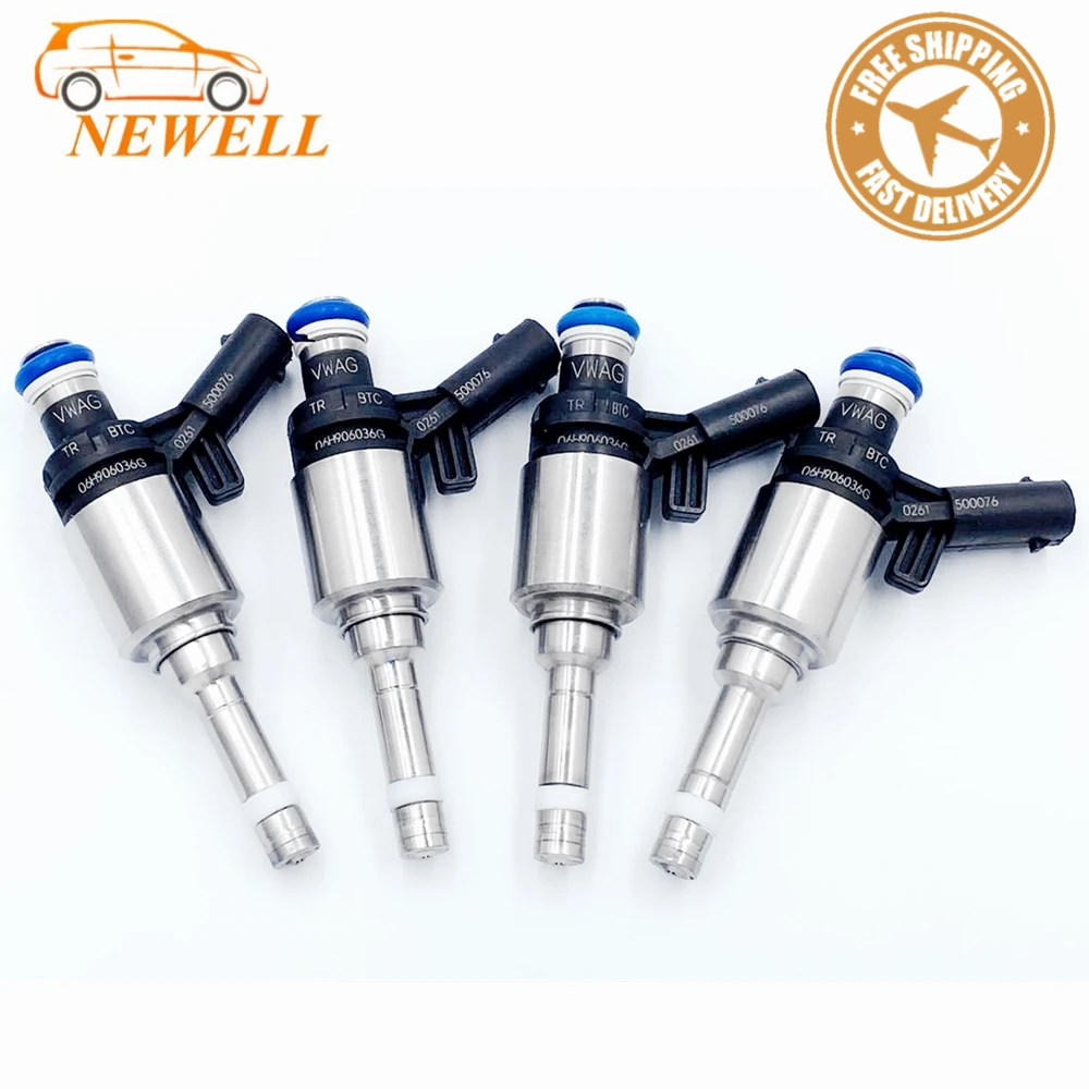 Топливный инжектор 4x 06H906036G 06H906036E 06H906036P для Volkswagen BEETLE CC EOS PASSAT TIGUAN JETTA2.0T L4 |