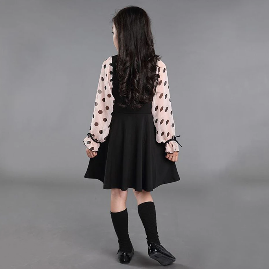 Spring Girls Dress Floral Printed Children 100% Cotton Teenage Kids Clothes 6 8 10 12 14 Year | Детская одежда и обувь