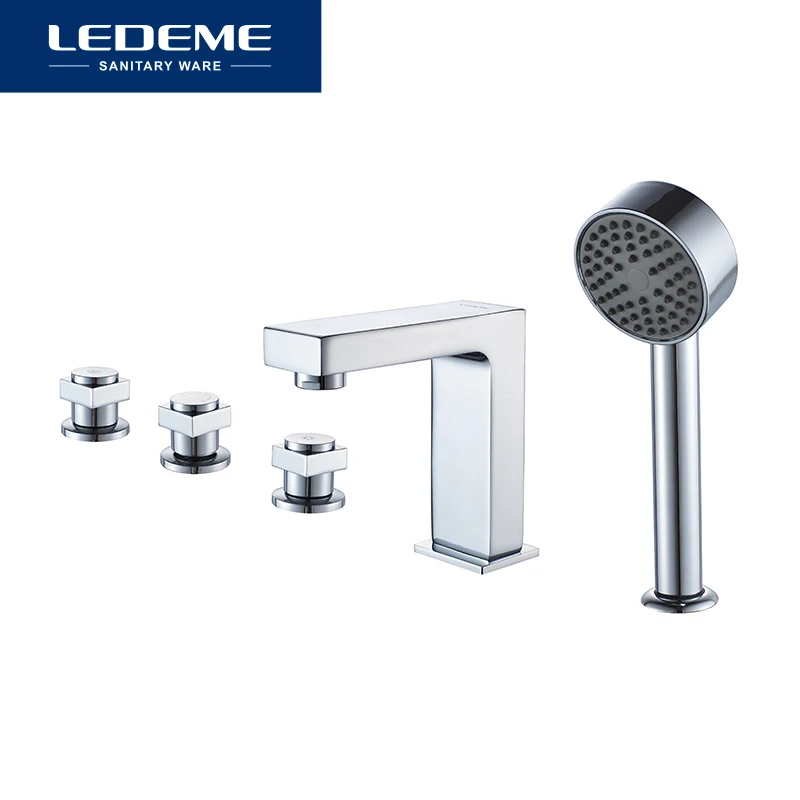 LEDEME смеситель для ванной комнаты с несколькими ручками хромированный холодной и