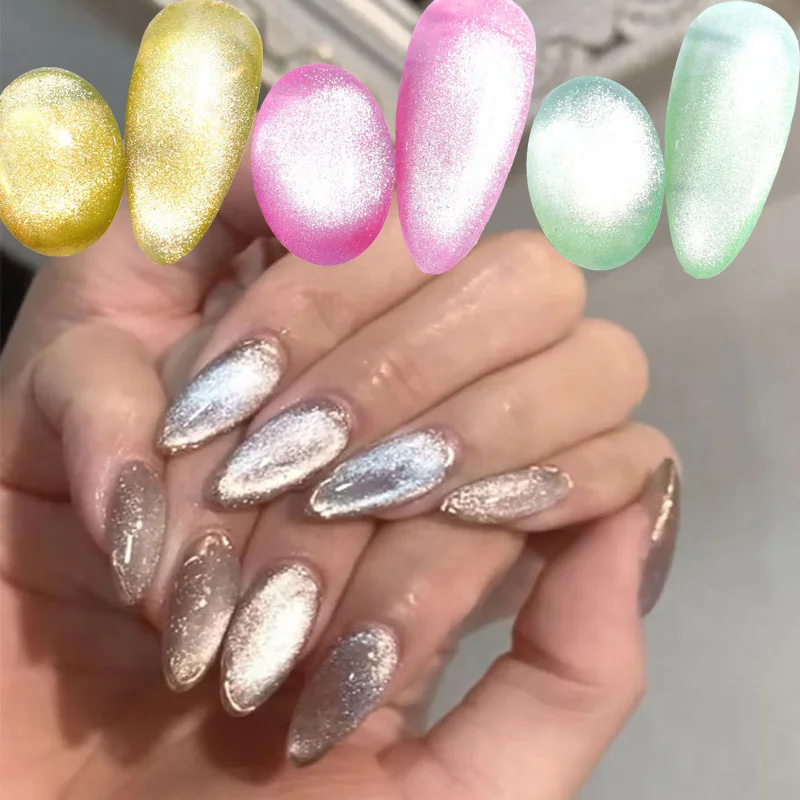 Гель лак для ногтей кошачий глаз постоянный гель полированный 9D Магнитный