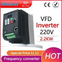 variable frequency convert 2 2kw variable frequency inverter universal mini single phase 220v input 3 phase 220v output
