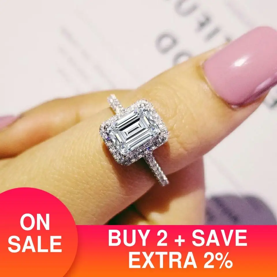 Модные обручальные кольца из стерлингового серебра 925 пробы для женщин синий