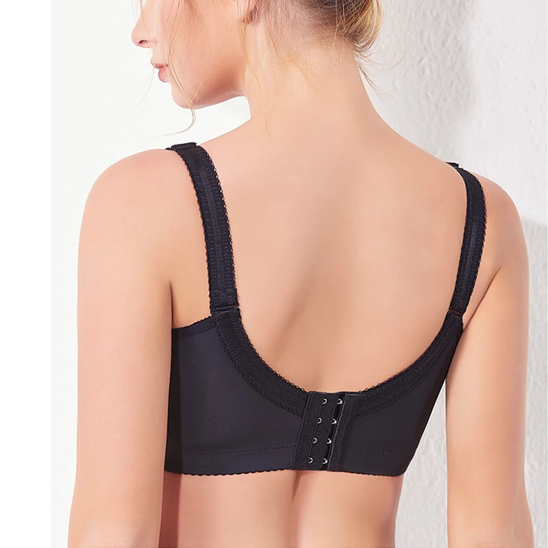 Women's Smooth Lace No Padding Full Cup Support Underwire Bra 34 36 38 40 42 44 46 B C D E F G H I J