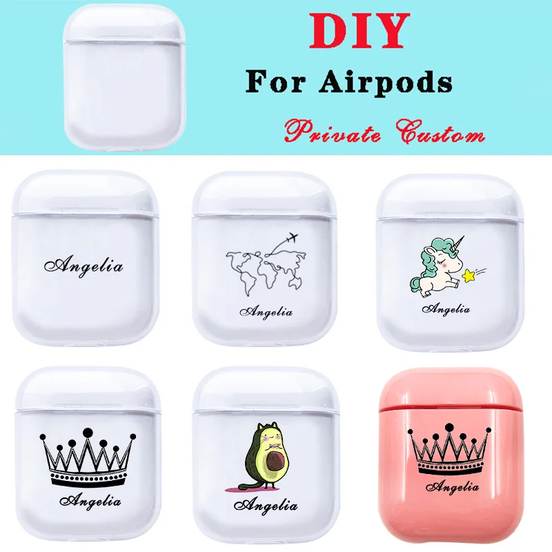 Мягкий силиконовый чехол с логотипом на заказ для Air Pods 2 1 Bluetooth беспроводной Airpod
