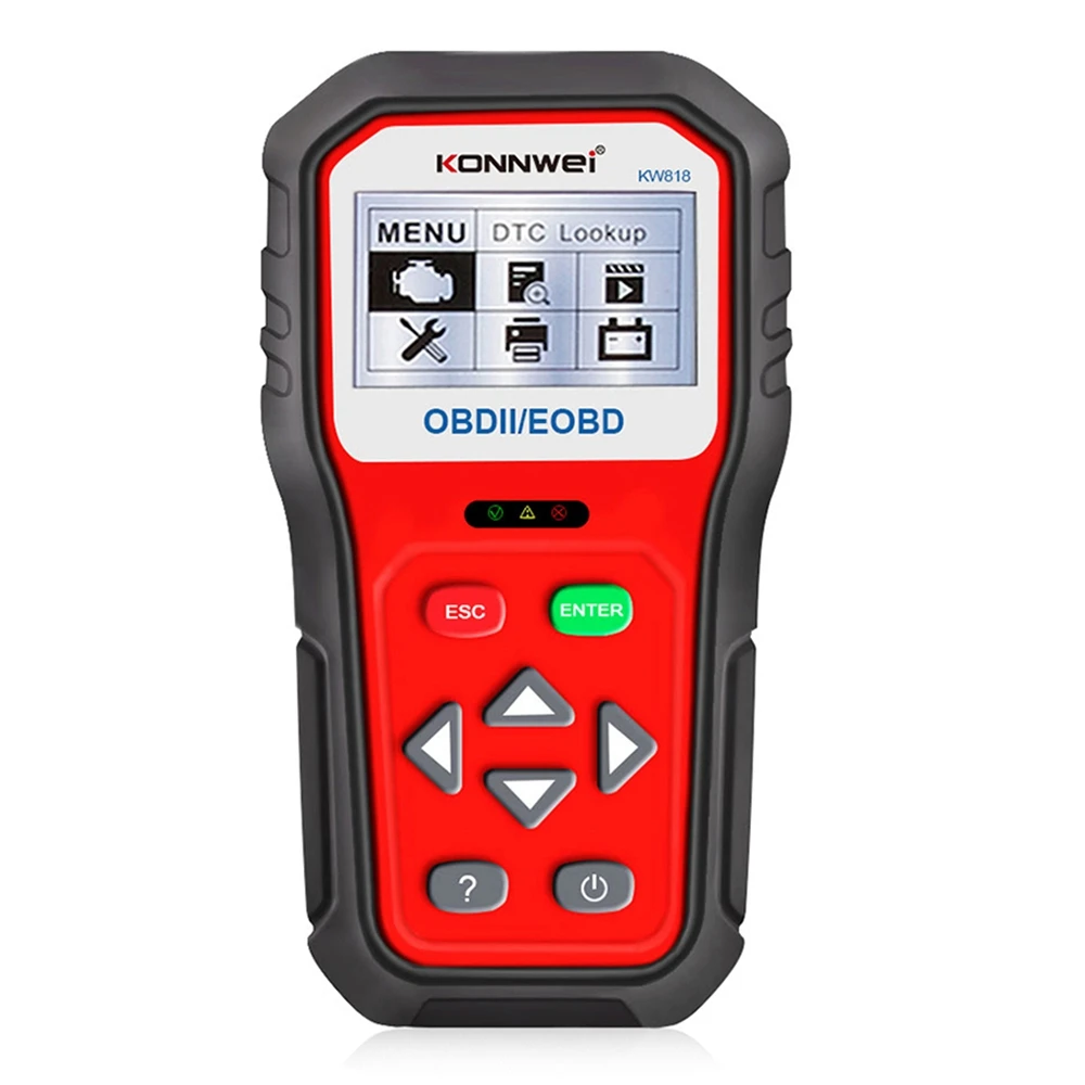 

KONNWE KW818 Enhanced OBDII ODB2 EOBD Car Diagnostic Scanner 12V Battery Tester Check Engine Engine Automotive Code Reader Tool