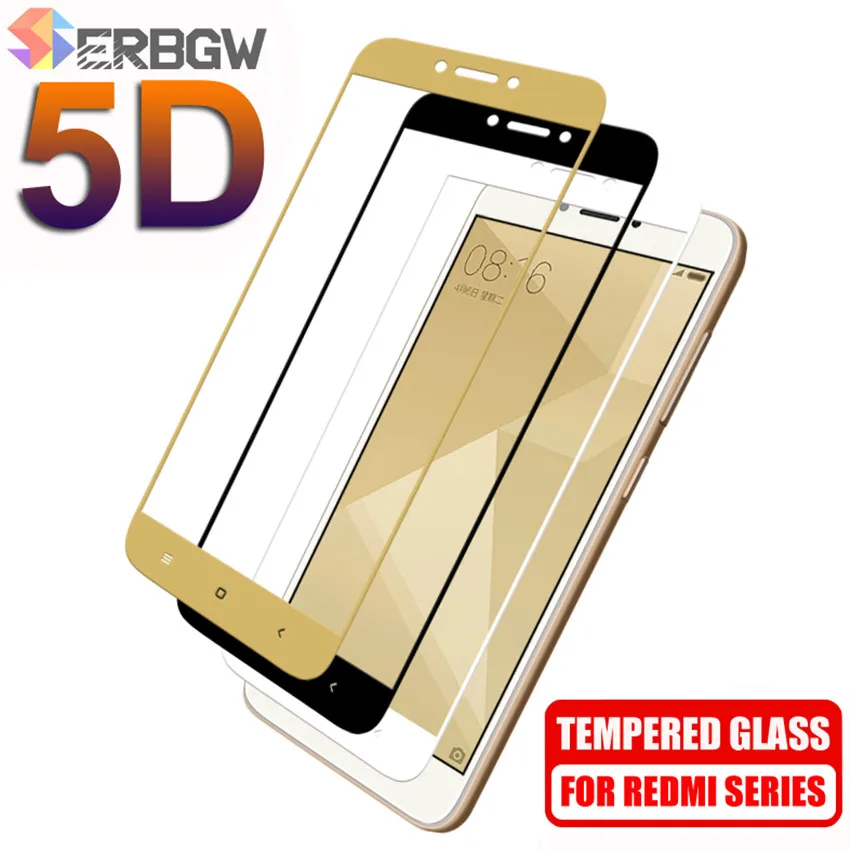 5D защитный Стекло на для Xiaomi Redmi 4A 4X 5A 5 6plus 6A 7A Redmi Note 4X4X5 Pro закаленное стекло Экран защитная пленка