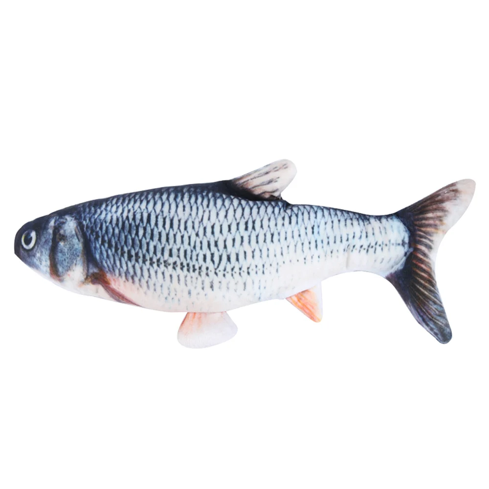 Электронная плюшевая игрушка для кошек имитация рыбы с USB зарядкой электрическая