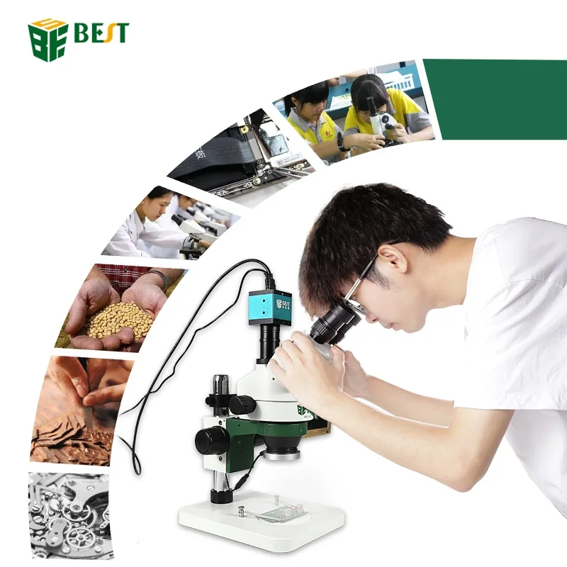 

New BEST X6II 7X-45X Zoom Stereo Trinocular Digital Microscope For Soldering Repair PCB Phone Repair Tools Electronic Microscope