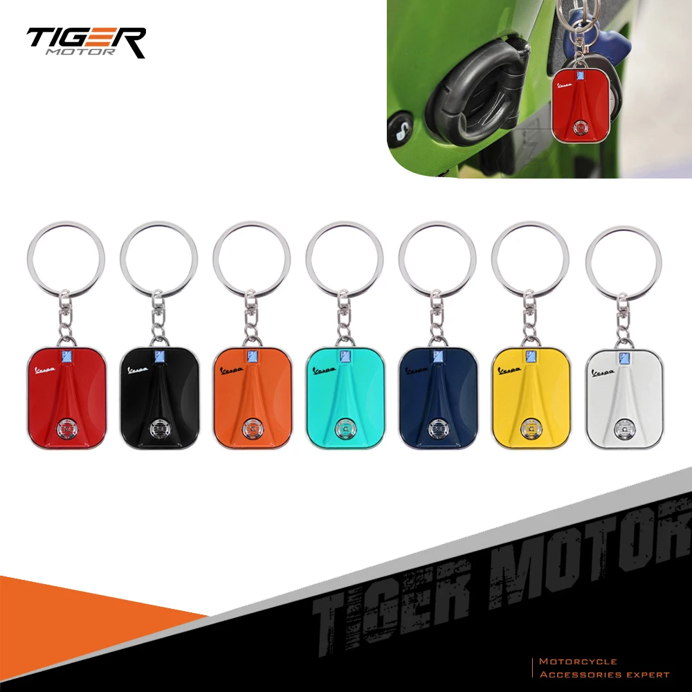 

For Piaggio Vespa Scooter Accessories Sprint Primavera 50 150 150S 946 Etc Chrome Motorcycle Keychain Key Ring
