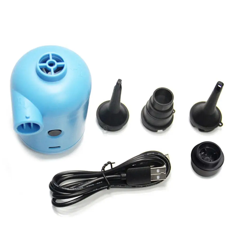 

Portable USB Electric Air Pump with 3 Nozzles Micro Inflator for Swimming Pool Air Mattress, Inflatable Boat Inflatable Bed Infl