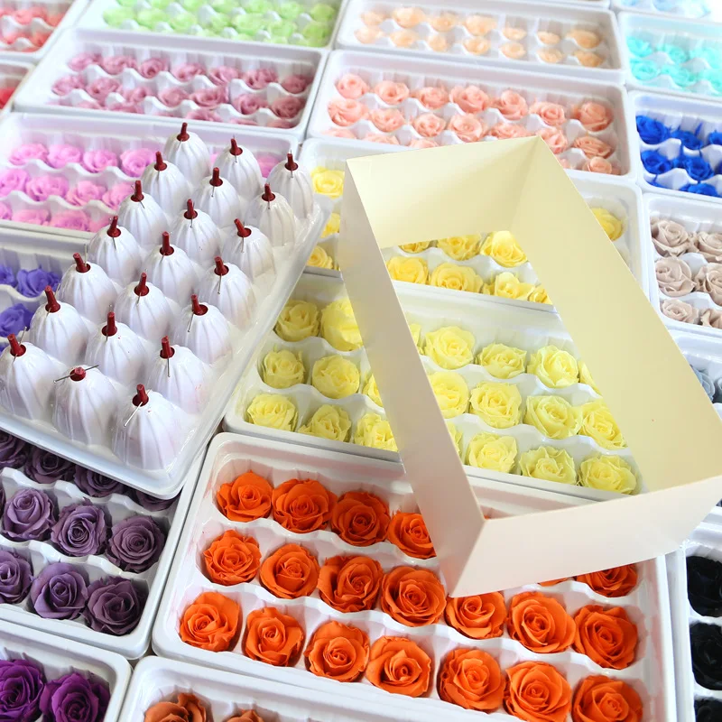 

21pcs/Box DIY 2-3cm Eternal Roses Natural Preserved Flowers Immortal Rose Mothers Day Gift Wedding Decoration Dropshipping