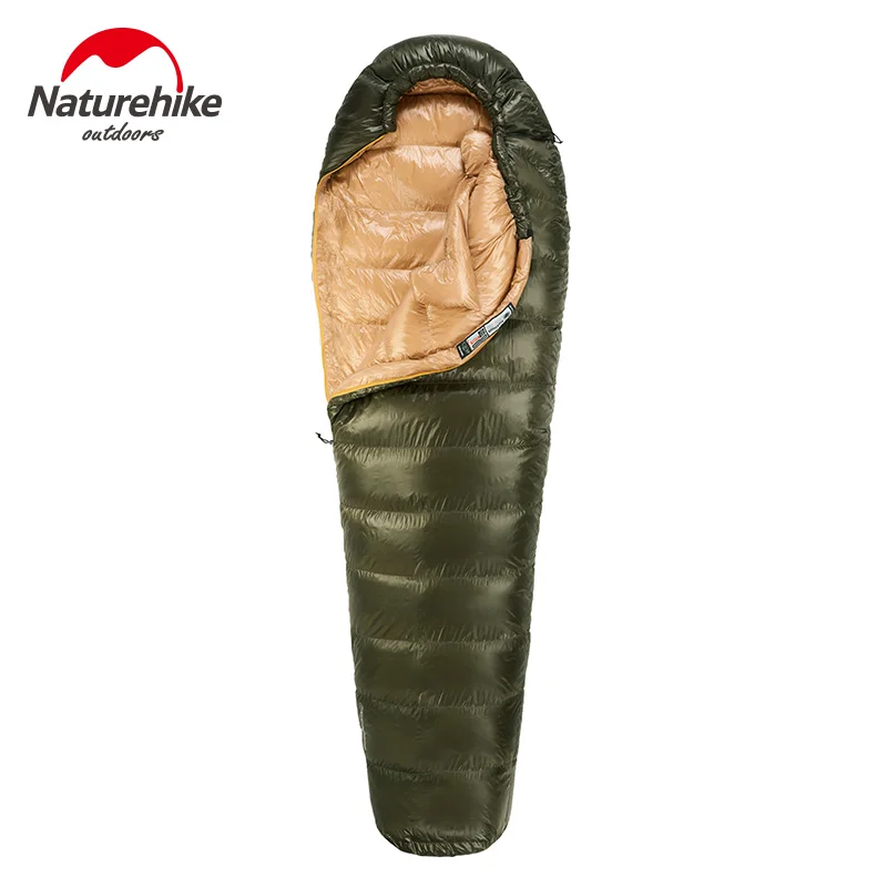 Naturehike Кемпинг утка вниз спальный мешок зима 18 ℃ согревает 1 53 кг Мумия