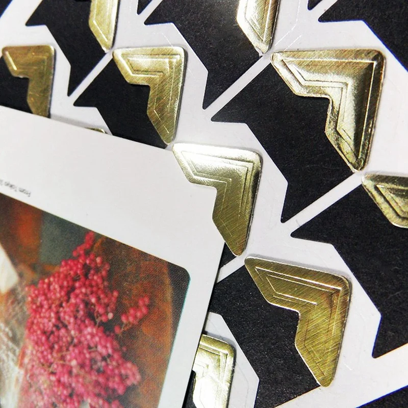 

10 Sheets Photo Corners Self Adhesive Stickers, Photo Mounting Paper Corner Stickers For Diy Scrapbook Albums