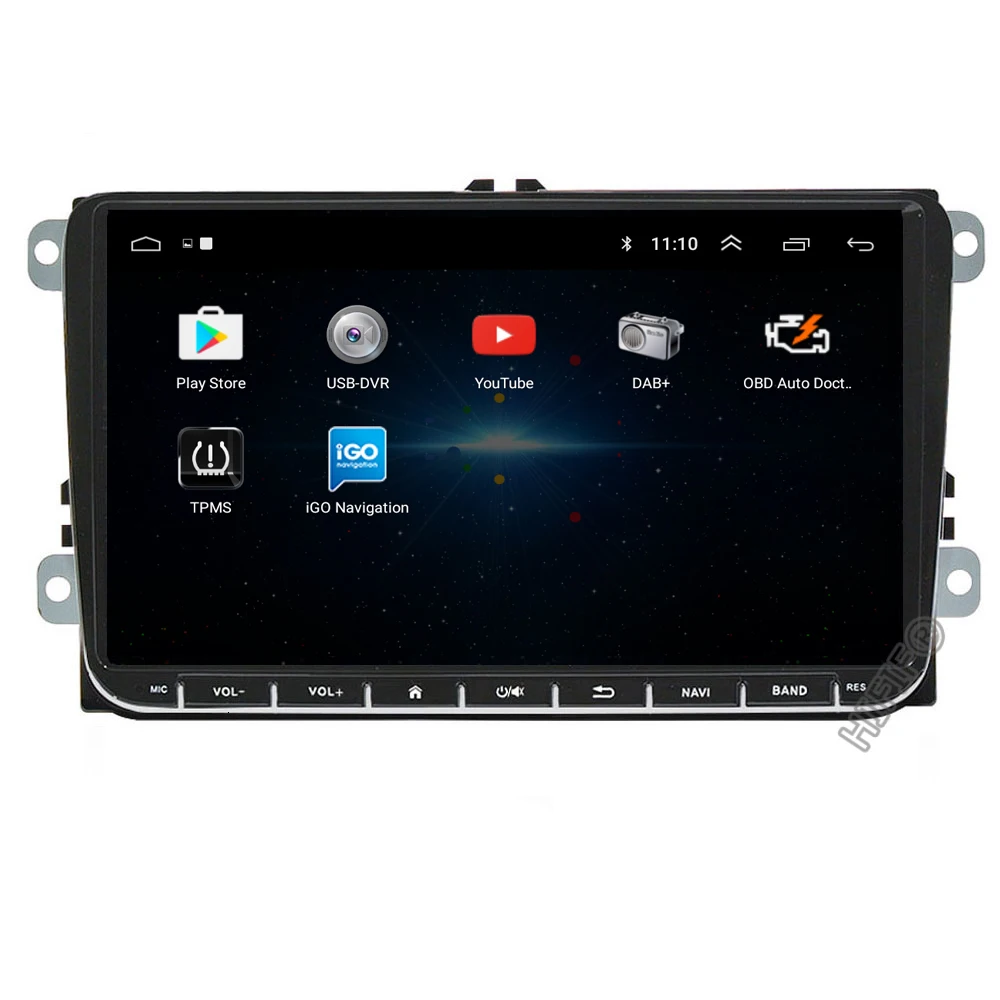 9 &quotAndroid 10 Автомобильный GPS навигатор для VW Volkswagen GOLF 5 Polo Passat b5 Jetta Tiguan Touran Skoda 7708 CAN BUS