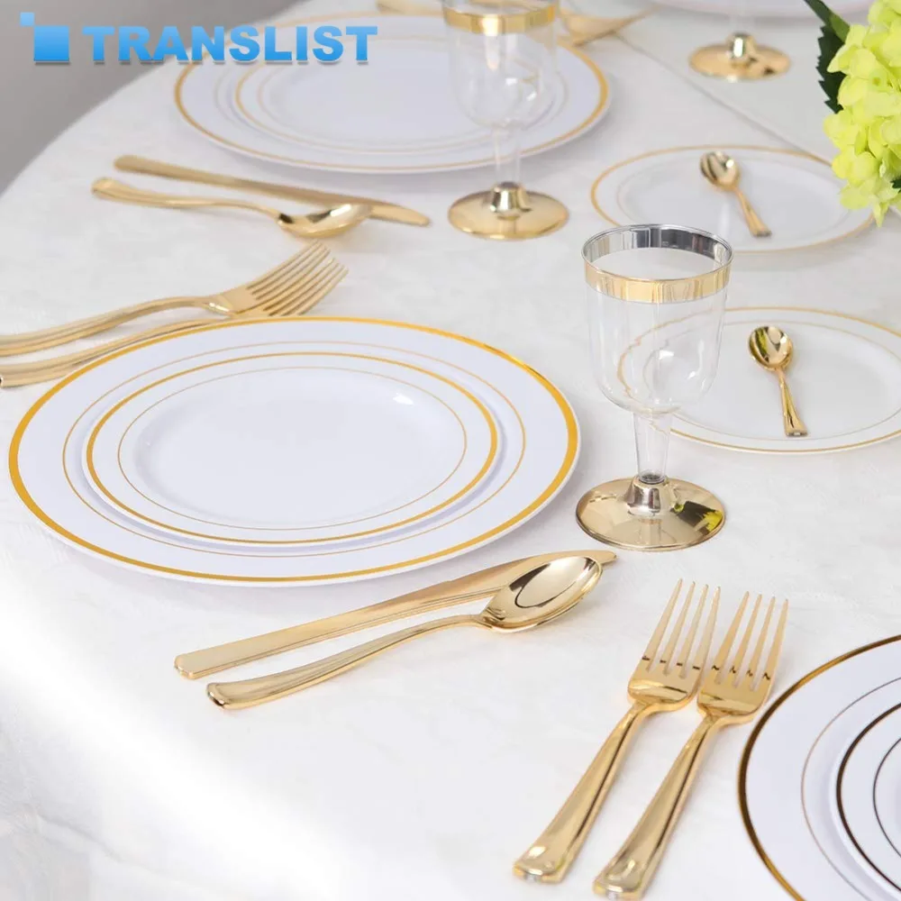 

75pcs Rose Gold Plastic Silverware- Disposable Flatware Set-Heavyweight Plastic Cutlery- Includes 25 Forks, 25 Spoons, 25 Knives