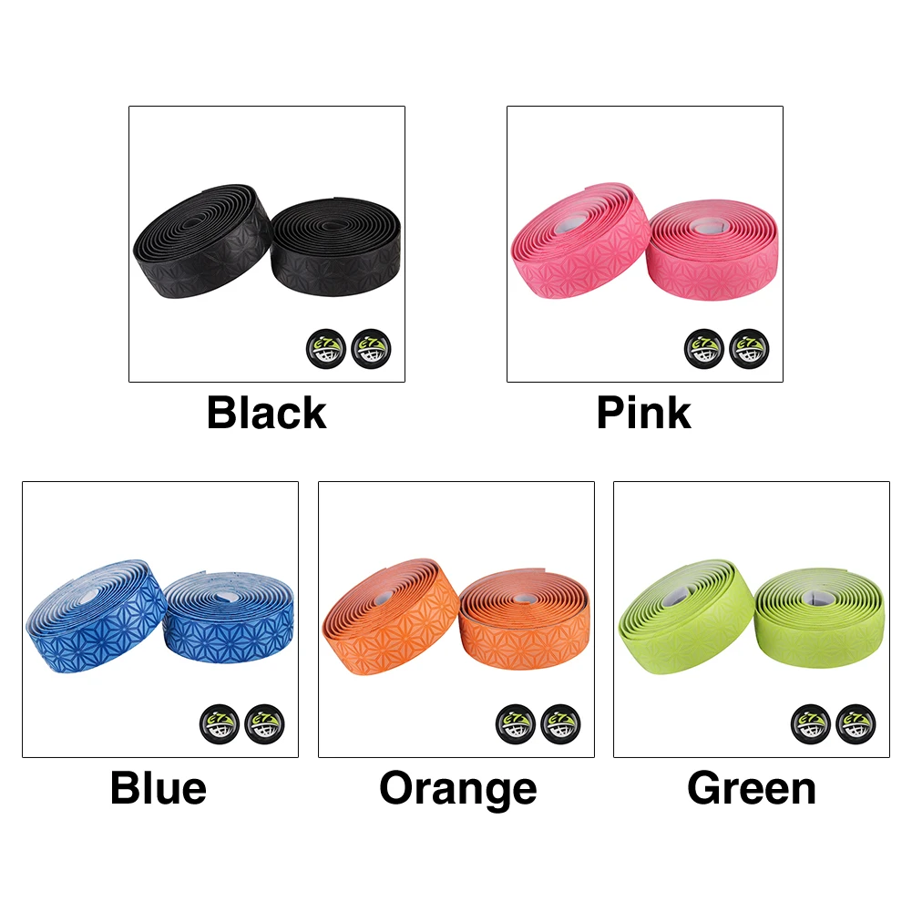 

1pair Shock Absorbing Non Slip Easy Install PU Handle Wraps Soft Practical Bike Handlebar Tape Durable Multifunction Cycling