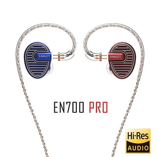 Blue Red CP Version SIMGOT EN700 PRO Модернизированный Hi-Res динамический бас Hi-Fi музыкальный монитор DJ наушники-вкладыши с Detachabel кабелем Fone De Oudivo - Цвет: Blue Red CP Version
