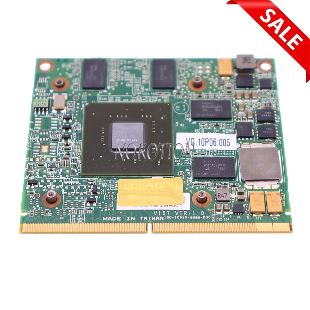 

NOKOTION VG.10P06.005 для ACER Aspire 5739 5935 7738 8735 8940 G240M видеокарта Vga N10P-GS-A2 1G