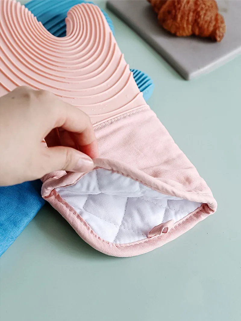 Силиконовая перчатка безопасные кухонные утолщенные перчатки для приготовления