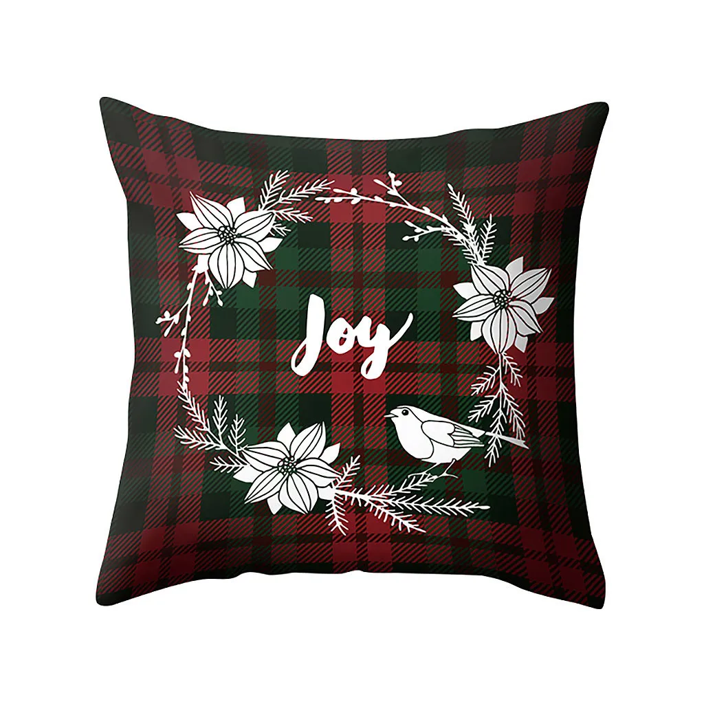 Наволочка с рождественским принтом полиэстер домашний декор для автомобиля 45X45