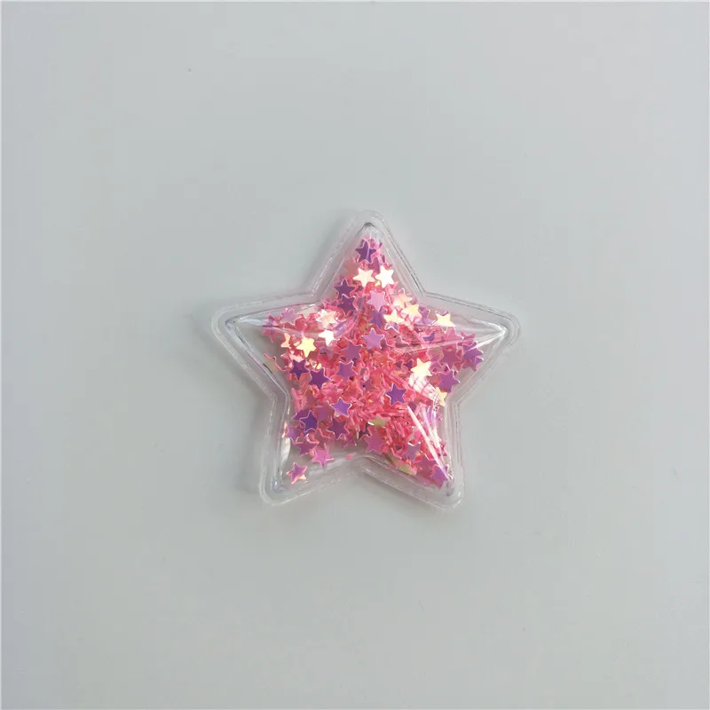 hot pink 30 шт./партия, маленькие размеры 3,5 см, прозрачные блестящие нашивки, аппликации для детей DIY, аксессуары для клипсов - Цвет: hot pink