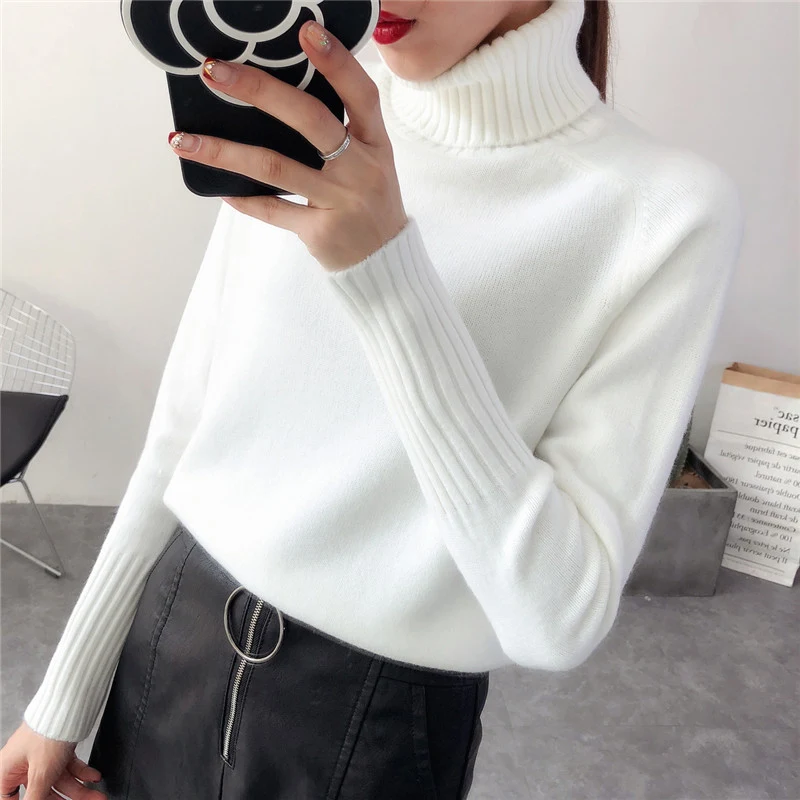 TIGENA Turtleneck Sweater Women 2019 Fall Winter Thick Warm Long Sleeve Knitted Pullover Female Jumper Ladies | Женская одежда